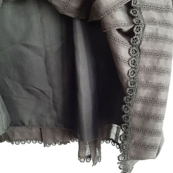 FRANCESCA MAMMOLITI Sleeveless Babydoll Scoop Neck Dress Black Sz 10 - Picture 15 of 16